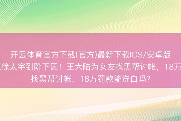 开云体育官方下载(官方)最新下载IOS/安卓版/手机版APP 从徐太宇到阶下囚！王大陆为女友找黑帮讨帐，18万罚款能洗白吗？